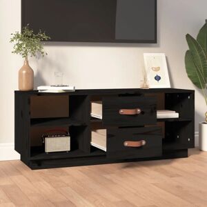 vidaXL 818229 Black Pine TV Cabinet - TV cabinet vidaXL 818229 Black Pine TV Cabinet - TV cabinet