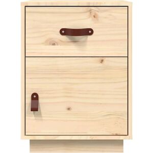 vidaXL Bedside Table 40x34x55 cm Solid Pine Wood Brown - Bedside Table vidaXL Bedside Table 40x34x55 cm Solid Pine Wood Brown - Bedside Table