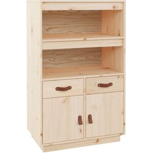 vidaXL Highboard 67x40x108.5 cm Solid Wood Pine - Storage Furniture vidaXL Highboard 67x40x108.5 cm Solid Wood Pine - Storage Furniture