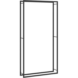 vidaXL Firewood Rack Matt Black Steel - Firewood Storage Solution vidaXL Firewood Rack Matt Black Steel - Firewood Storage Solution