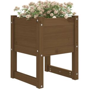 vidaXL Honey Brown 40x40x52.5 cm Solid Pine Planter - Planter vidaXL Honey Brown 40x40x52.5 cm Solid Pine Planter - Planter