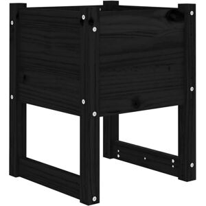 vidaXL Solid Pine Planter - Black - 40x40x52.5 cm - Planter vidaXL Solid Pine Planter - Black - 40x40x52.5 cm - Planter
