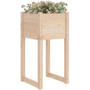 vidaXL 40x40x81 cm Solid Wood Pine Planter - Garden Decoration vidaXL 40x40x81 cm Solid Wood Pine Planter - Garden Decoration