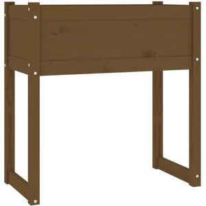 vidaXL Honey Brown Solid Pine Wood Planter - Planter for Garden & Balcony vidaXL Honey Brown Solid Pine Wood Planter - Planter for Garden & Balcony