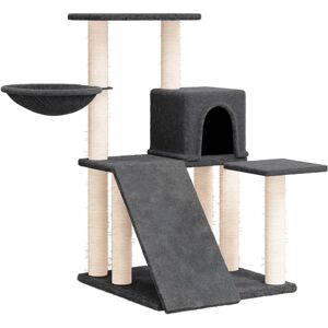 vidaXL Cat Tree with Sisal Scratching Posts Dark Grey 82 cm - Cat Tree vidaXL Cat Tree with Sisal Scratching Posts Dark Grey 82 cm - Cat Tree
