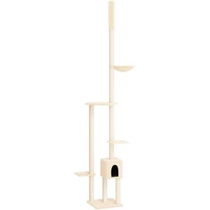 vidaXL Cat Tree Ceiling High Cream - Cat Tree vidaXL Cat Tree Ceiling High Cream - Cat Tree