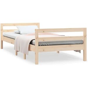 vidaXL 821634 Bed Frame - Solid Pine Wood - Brown - 90x190 cm vidaXL 821634 Bed Frame - Solid Pine Wood - Brown - 90x190 cm
