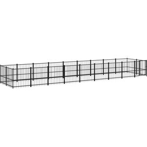 ALTRO Nova - Outdoor Dog Kennel Steel Black - 873x193.5x100cm - Dog Cage ALTRO Nova - Outdoor Dog Kennel Steel Black - 873x193.5x100cm - Dog Cage
