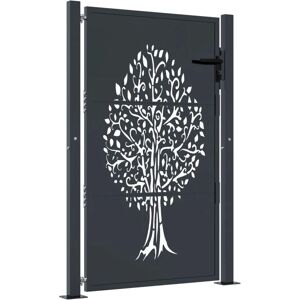 vidaXL Garden Gate 105x130cm Steel Tree Design - Garden Gate vidaXL Garden Gate 105x130cm Steel Tree Design - Garden Gate