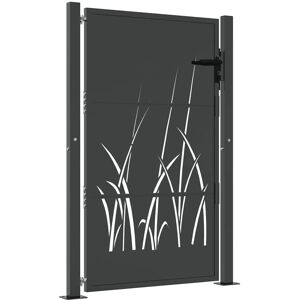 vidaXL Porte de jardin acier gris anthracite 105x130 cm - Système verrouillable - Publicité vidaXL Porte de jardin acier gris anthracite 105x130 cm - Système verrouillable - Publicité