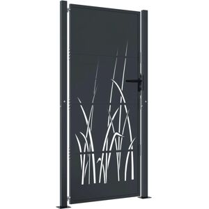 vidaXL Hageport - Stål Antrasitt Laser Design Låsbar 105x180cm vidaXL Hageport - Stål Antrasitt Laser Design Låsbar 105x180cm