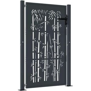 vidaXL Garden Gate 105x155 cm Steel Bamboo Design - Garden Gate vidaXL Garden Gate 105x155 cm Steel Bamboo Design - Garden Gate