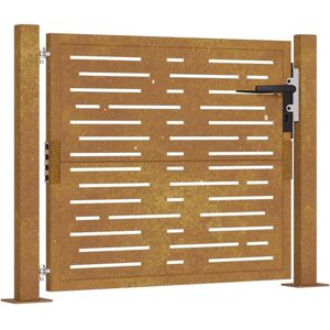 vidaXL Garden Gate 105x105 cm Corten Steel Square - Garden Gate vidaXL Garden Gate 105x105 cm Corten Steel Square - Garden Gate