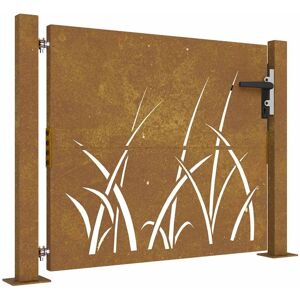 vidaXL Garden Gate Rusty Steel 105x105 cm - Garden Fence Panel vidaXL Garden Gate Rusty Steel 105x105 cm - Garden Fence Panel