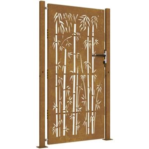vidaXL Garden Gate Fence - Corten Steel, Laser Cut, 105x205 cm vidaXL Garden Gate Fence - Corten Steel, Laser Cut, 105x205 cm
