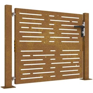 vidaXL Garden Gate 105x80 cm Corten Steel Fence Gate - Garden Gate vidaXL Garden Gate 105x80 cm Corten Steel Fence Gate - Garden Gate