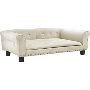 vidaXL Hundeseng Creme - Lille fløjels seng til kæledyr vidaXL Hundeseng Creme - Lille fløjels seng til kæledyr