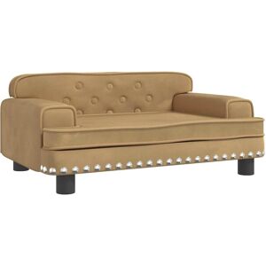 vidaXL Hundeseng Brun 70x45x30 cm Fløjl - Dog Bed vidaXL Hundeseng Brun 70x45x30 cm Fløjl - Dog Bed