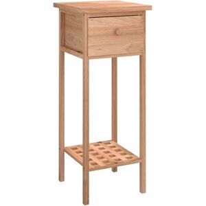 vidaXL Walnut Side Table with Drawer - Side table - Rustic charm vidaXL Walnut Side Table with Drawer - Side table - Rustic charm