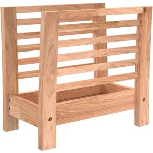 vidaXL Walnut Magazine Rack - Solid Wood Book Holder for Home & Office vidaXL Walnut Magazine Rack - Solid Wood Book Holder for Home & Office