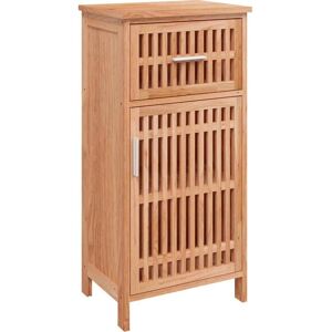 vidaXL Walnut Bathroom Cabinet - Solid Wood Storage - Bathroom Furniture vidaXL Walnut Bathroom Cabinet - Solid Wood Storage - Bathroom Furniture