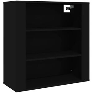 vidaXL Wall Cabinet Engineered Wood Black - Wall Storage Shelf - Wall Cupboard - 80x33x80 cm vidaXL Wall Cabinet Engineered Wood Black - Wall Storage Shelf - Wall Cupboard - 80x33x80 cm