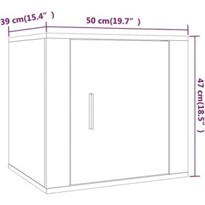 vidaXL Smoked Oak 2 pcs Bedside Cabinets - Interior Nightstand Set vidaXL Smoked Oak 2 pcs Bedside Cabinets - Interior Nightstand Set