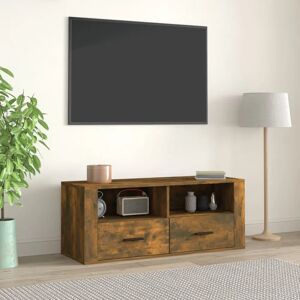 vidaXL Smoked Oak TV Cabinet - 100x35x40 cm - TV cabinet vidaXL Smoked Oak TV Cabinet - 100x35x40 cm - TV cabinet
