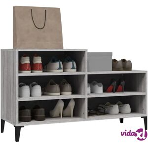 vidaXL Grey Sonoma Shoe Cabinet Engineered Wood Compact Organiser - Shoe Cabinet vidaXL Grey Sonoma Shoe Cabinet Engineered Wood Compact Organiser - Shoe Cabinet