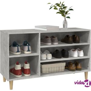 vidaXL Concrete Grey Shoe Cabinet 102x36x60 cm Engineered Wood vidaXL Concrete Grey Shoe Cabinet 102x36x60 cm Engineered Wood