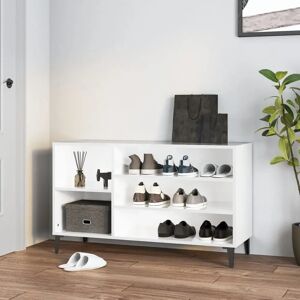vidaXL White High Gloss Shoe Cabinet 102x36x60cm - Shoe Storage vidaXL White High Gloss Shoe Cabinet 102x36x60cm - Shoe Storage