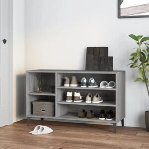 vidaXL Grey Sonoma Shoe Cabinet - Shoe Storage Shelf Organizer M vidaXL Grey Sonoma Shoe Cabinet - Shoe Storage Shelf Organizer M