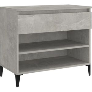 vidaXL Concrete Grey Shoe Cabinet - Engineered Wood Storage Rack vidaXL Concrete Grey Shoe Cabinet - Engineered Wood Storage Rack