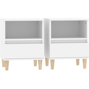 vidaXL Noptiere 2 buc Albe - Noptieră vidaXL Noptiere 2 buc Albe - Noptieră