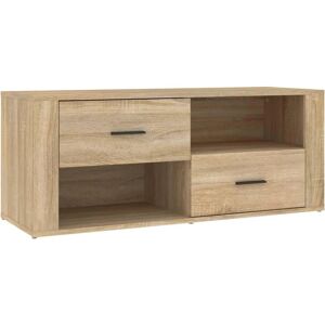 vidaXL Sonoma Oak TV Cabinet Engineered Wood Media HiFi Console - TV Cabinet vidaXL Sonoma Oak TV Cabinet Engineered Wood Media HiFi Console - TV Cabinet