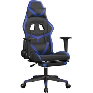 Scaun de gaming VidaXL - Reglabil Negru Albastru Piele Artificială Scaun de gaming VidaXL - Reglabil Negru Albastru Piele Artificială