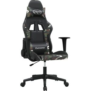 VidaXL Gaming-Stuhl - Schwarz und Tarnfarben Kunstleder - Video-Spiel-Stuhl VidaXL Gaming-Stuhl - Schwarz und Tarnfarben Kunstleder - Video-Spiel-Stuhl