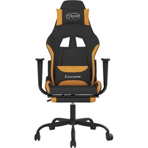 vidaXL Gaming-Stuhl - Verstellbare Rückenlehne & Fußstütze - Schwarz und Orange vidaXL Gaming-Stuhl - Verstellbare Rückenlehne & Fußstütze - Schwarz und Orange
