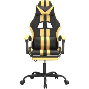 Maisonchic - Gaming-Stuhl mit Fußstütze - Schwarz & Gold Maisonchic - Gaming-Stuhl mit Fußstütze - Schwarz & Gold