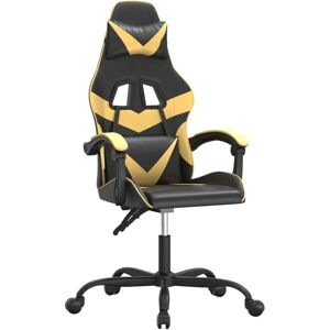 vidaXL Gaming-Stuhl - Schwarz und Gold - Verstellbar & Drehbar - Videospiel-Sitz vidaXL Gaming-Stuhl - Schwarz und Gold - Verstellbar & Drehbar - Videospiel-Sitz