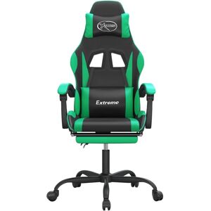 VIDAXL Gaming-Stuhl Schwarz Grün mit Verstellbarer Rückenlehne VIDAXL Gaming-Stuhl Schwarz Grün mit Verstellbarer Rückenlehne
