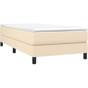 Structure de lit crème 90x190cm vidaXL - Structure de lit - Publicité Structure de lit crème 90x190cm vidaXL - Structure de lit - Publicité