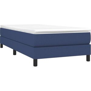 vidaXL Lit box spring bleu 90x190 cm - Lit box spring - Publicité vidaXL Lit box spring bleu 90x190 cm - Lit box spring - Publicité