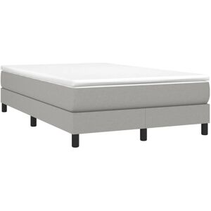vidaXL Lit à Box Matelas Gris Clair 120x200 cm Tissu - Cadre de Lit Supportif - Publicité vidaXL Lit à Box Matelas Gris Clair 120x200 cm Tissu - Cadre de Lit Supportif - Publicité