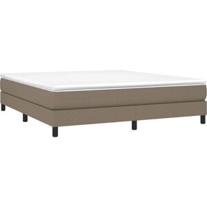 vidaXL Lit Box Taupe 180x200 cm Tissu - Structure de Lit - Publicité vidaXL Lit Box Taupe 180x200 cm Tissu - Structure de Lit - Publicité