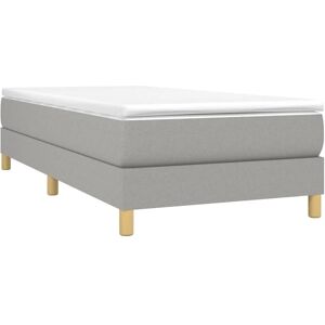 Maisonchic Lichtgrijs Stoffen Bedframe - 90x190 cm - Bedframe Maisonchic Lichtgrijs Stoffen Bedframe - 90x190 cm - Bedframe