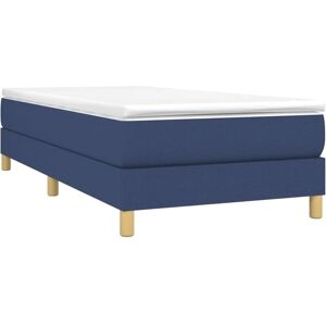 vidaXL Cama boxspring azul 100x200cm tela - Estructura de cama vidaXL Cama boxspring azul 100x200cm tela - Estructura de cama