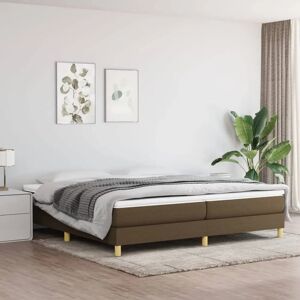 vidaXL Boxspringbett Dunkelbraun 200x200 cm Stoff - Bett vidaXL Boxspringbett Dunkelbraun 200x200 cm Stoff - Bett