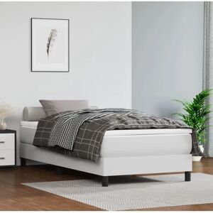 vidaXL Wit Kunstlederen Bedframe - Multiplex Latten - Type Bed vidaXL Wit Kunstlederen Bedframe - Multiplex Latten - Type Bed