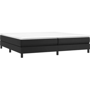 vidaXL Lit box spring noir 200x200 cm en similicuir vidaXL Lit box spring noir 200x200 cm en similicuir